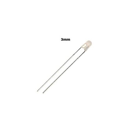 Lote 50 X Led Blanco Calido 3mm Water Clear Itytarg