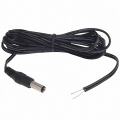 Cable Alimentacion Plug Dc 5.5mm X 2.1mm Para Soldar Largo 1.8m  Itytarg