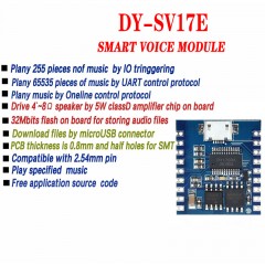 Dy-sv17e Modulo  Mp3 Inteligente Control Por Usb 5w Itytarg