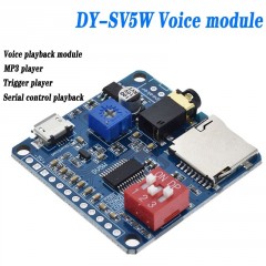 Dy-sv5w Modulo Mp3 Tarjeta Tf Amplificador 5 W Control Puerto Serie Usb Uart Itytarg