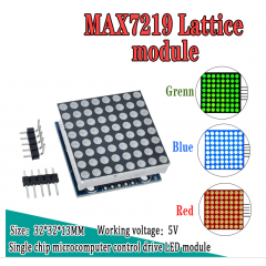 Panel Matriz 8x8 Display Max7219  Azul S/cable Arduino Itytarg