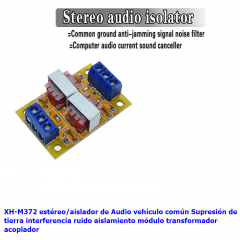 Xh-m372 Aislador Audio Stereo Aislacion De Tierra Con Transformador Bornera Itytarg