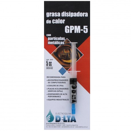 Grasa Siliconada Gpm-5 Disipadora De Calor Con Particulas Metalicas Jeringa 5cc  Itytarg