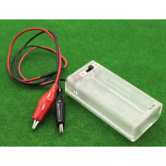 Bateria Holder Porta Pila 2 X Aa  C/ Switch C/cocoderilos  Itytarg