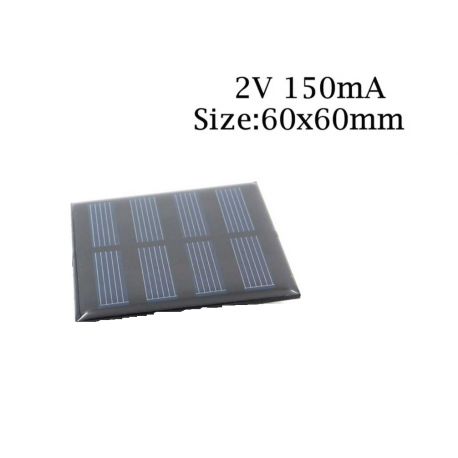 Panel Solar 2v 300mw 150ma Cnc60x60-2 6x6cm Itytarg