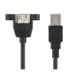 Cable Extension Usb 2.0 Tipo A Macho-hembra Chasis 50cm 0.5m Itytarg