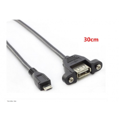 Cable Extension Usb 2.0 Macho Micro Usb A Usb Tipo A Hembra Chasis 30cm Itytarg