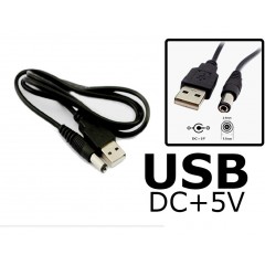 Cable Usb 5v A Plug Dc 5.5 X2.1mm 80cm Para Alimentacion 5v Itytarg