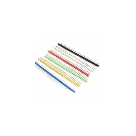 Kit 12 Tira Pines 1x40 Macho Color 2.54mm 11mm Generico (2 De Cada Color) Itytarg