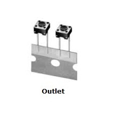 Outlet Lote 100 X Tact Switch 2 Pin Tsta-2 6x6x4.3 Mm Itytarg
