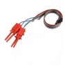 4 X Clip Pinza Gancho Test Con Cable Dupont 30cm Rojo  Itytarg