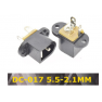 Lote 5 X Conector Jack Dc 5.5 2.1mm Dc-017 Dc017  Chasis P/atornillar Itytarg