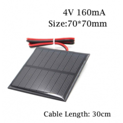 Panel Solar 4v 160ma 70x70mm Con Cable 30cm  Itytarg