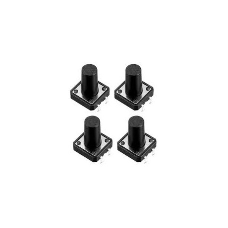Lote 10 X Tact Switch Grande 12x12x16mm  Itytarg