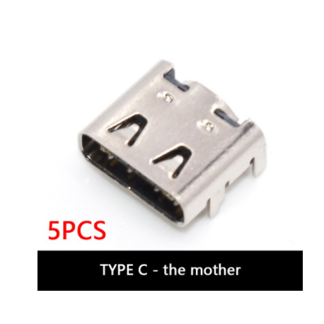 Lote 5 X Conector Usb 3.1 Tipo C  Usbc  Hembra Smd Pcb C/agarre T/h Itytarg