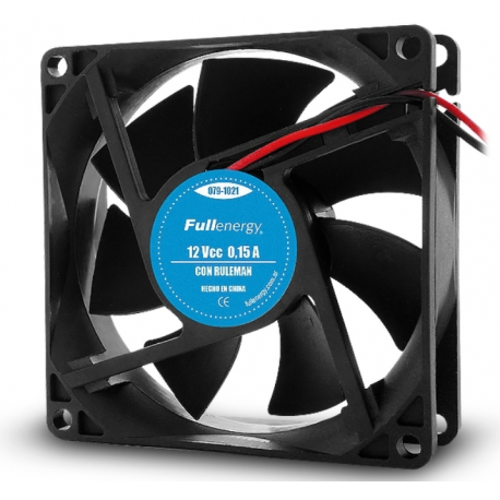 Cooler Fan Ventilador 12v 0.15a 80x80x25 1.7w  Con Ruleman 3 Pulg A Cable Fullenergy Itytarg