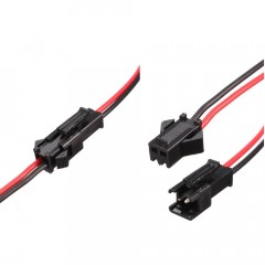 Lote 5 X Conector Tipo Sm 2 Pin Macho+hembra Cable 30cm Itytarg