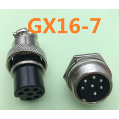 Gx16-7 Juego Conector Circular 7 Pin 16mm M+h Chasis Itytarg