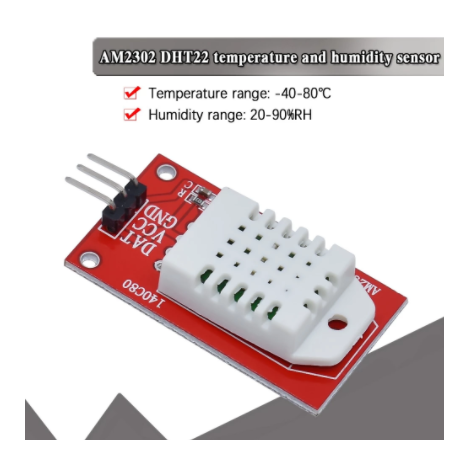 Sensor Temperatura Y Humedad Dht22 Am2302 Rojo + Cable Itytarg