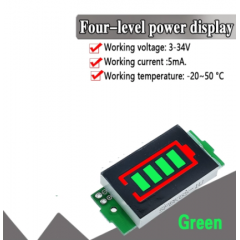Display Led Porcentual Nivel Bateria Lipo 1-8s  Color Verde Itytarg