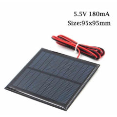 Panel Solar 5.5v 180ma 1w Cnc95x95mm C/cable 90cm Itytarg