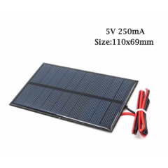 Panel Solar 5v 250ma 1.25w Cnc110x69mm C/cable 20cm Itytarg