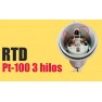 Sensor Temperatura Rtd Pt100 Pt-100 3 Hilos Cable 50cm C/terminal Itytarg
