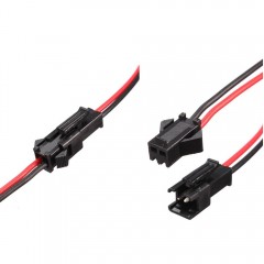 Lote 5 X Conector Tipo Sm 2 Pin Macho+hembra Cable 15cm Itytarg