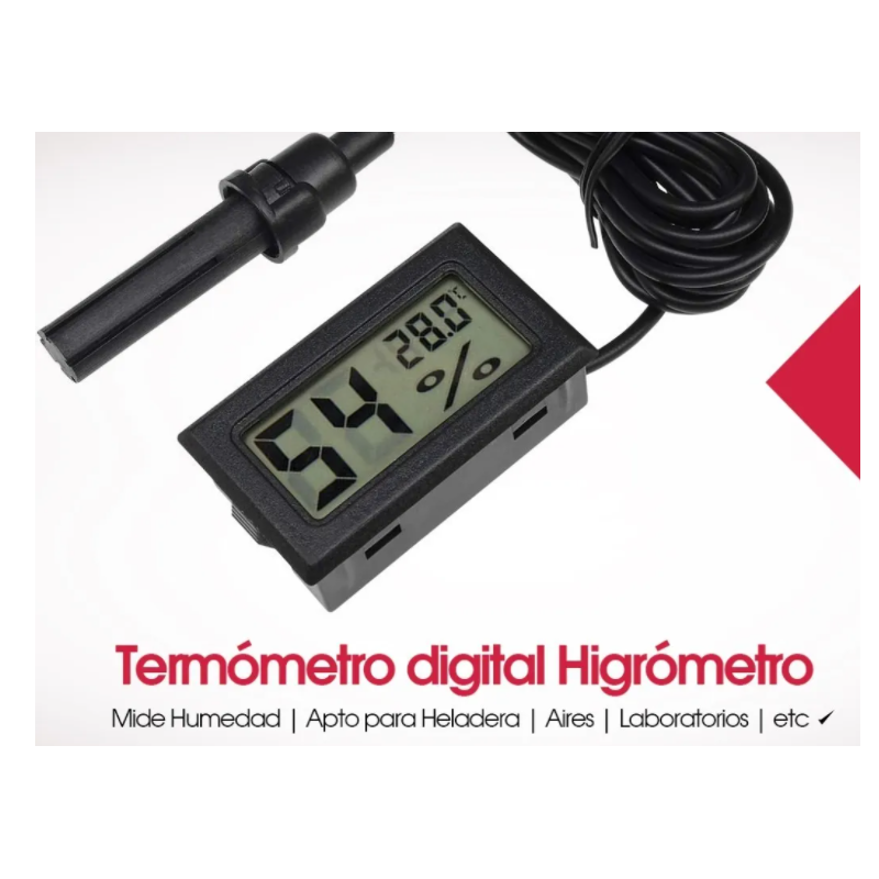 Termometro Higrometro Digital Panel Sensor Sonda 1.5m Itytarg - IT&T  Argentina S.A.