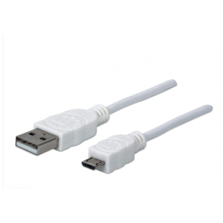 Cable Micro Usb A Usb Macho 1.5m Blanco Robusto Itytarg