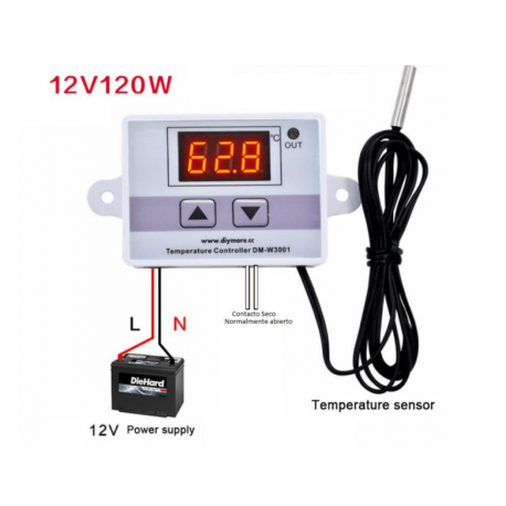 Controlador Regulador Temperatura Wh-w3001 12v Itytarg