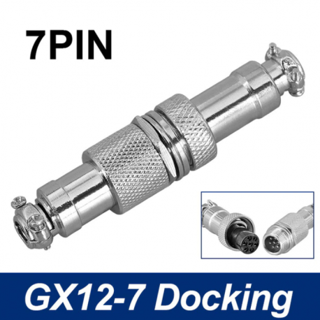 Gx12 Conector 7 Pin Circular Rosca 12mm Macho Y Hembra A Cable Itytarg
