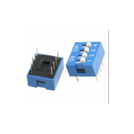 Lote 5 X Dip Switch Azul Vertical 4pin 2x4 Pitch 2.54mm Itytarg