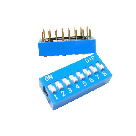 Lote 5 X Dip Switch Azul Vertical 8pin 2x8 Pitch 2.54mm Itytarg