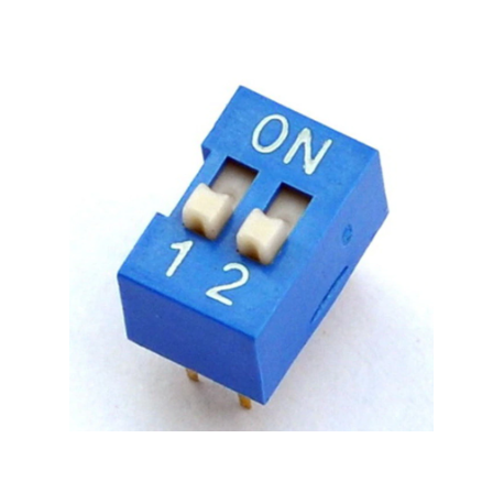Lote 5 X Dip Switch Azul Vertical 2pin 2x2 Pitch 2.54mm Itytarg