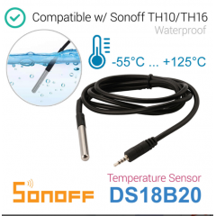 Sensor Sonda Temperatura Ds18b20 Cable 3m Plug 2.5mm Sonoff Th10 Th16  Itytarg