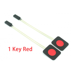 Switch 1 Tecla Rojo 2x2cm Teclado Membrana 8cm Cable Itytarg