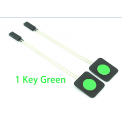 Switch 1 Tecla Verde 2x2cm Teclado Membrana 8cm Cable Itytarg