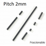 Lote 25 X Tira Pin Macho Conector 1x3 Pin Pitch 2mm Fraccionable Itytarg