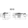 Xs10 Conector 2pin Circular Acople Rapido Diam 10mm Macho Y Hembra A Chasis Itytarg