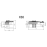 Xs8 Conector 3 Pin Circular Acople Rapido Diam 8mm Macho Y Hembra A Chasis Itytarg