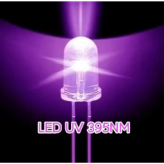 Lote 10x Led 5mm Emisor Ultravioleta 390nm - 395nm 3v Itytarg