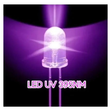 Lote 10x Led Emisor Ultravioleta 390nm - 395nm 3v Radial Itytarg
